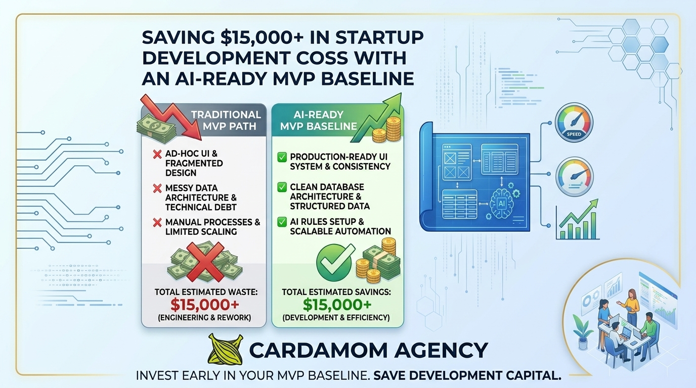 How an AI-Ready MVP Baseline Saves Startups $15,000+ in Development Costs